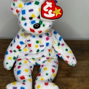 ✨ Rare Ty Beanie Baby – Ty 2K the Confetti Bear (2000) ✨
